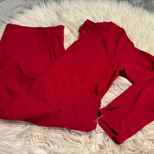 Old Navy Bold Red Maternity Long Sleeve Dress